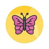 cheque esta hermosamente diseñado icono de mariposa fácil a utilizar y descargar vector