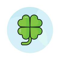 A four petals flower, sign of luck, clover flat icon, premium vector design of game character