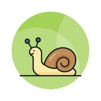 un icono de caracol en moderno estilo, hermosamente diseñado icono de caracol en de moda estilo vector