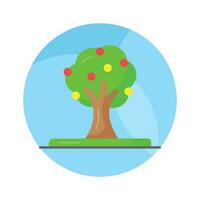 An amazing vector of fruit tree in editable style, fresh fruit tree icon