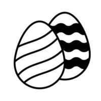 Beautifully designed icon of decorative eggs in trendy style, easy to use vector