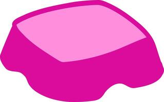 Pink cat bowl vector