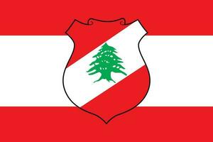 el oficial Actual bandera de el república de Líbano. el nacional bandera de el república de Líbano. ilustración. foto