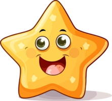 engraçado Estrela emoji projeto, png