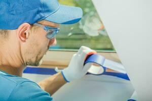 Caucasian Men focused on His Work photo