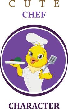 linda cocinero personaje vector