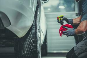 Car Alloy Wheels Cleaning photo