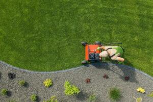 Lawn Aerator Job For Controlling Lawn Thatch and Soil Compaction photo