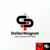 Logo design graphic concept creative abstract premium free vector stock letter sign S dollar, CC, UU magnet font. Related to initial monogram business