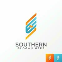 Logo design graphic concept creative abstract premium free vector stock letter ES or SE cut parallelogram font. Related to initial monogram sport tech
