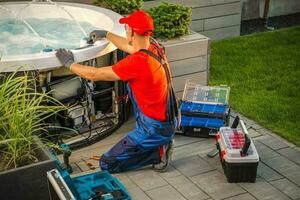 Hot Tubs Servicing Performed by Professional SPA Technician photo