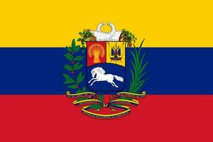 The official current flag of Venezuela. National flag of Venezuela. Illustration. photo