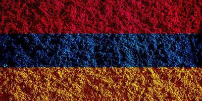 Armenia flag on a textured background. Concept collage. photo