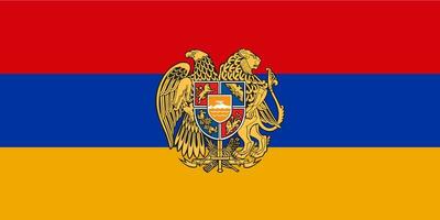 el oficial Actual bandera de Armenia. nacional bandera de Armenia. ilustración. foto