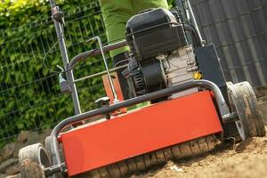 Lawn Aeration and Preparing Ground For Grass Turfs Installation photo