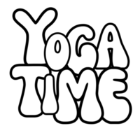 ioga Tempo texto, letras inscrição, ioga clipart em transparente fundo, ioga Tempo tipografia, ioga Tempo digital arte, ioga Tempo caligrafia png