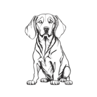 Dog illustration, dog black outline  on transparent background, animal illustration, versatile dog , loyal companion artwork, adorable pet graphic, pet-themed artwork, minimalistic style png