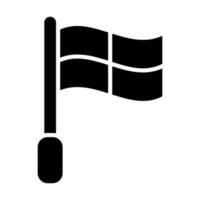 fuera de juego bandera glifo icono diseño vector