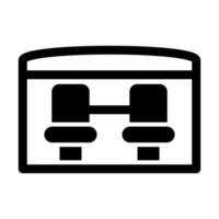 Bench Glyph Icon Design vector