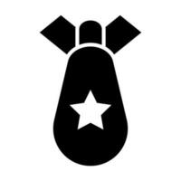 Atomic Bomb Glyph Icon Design vector