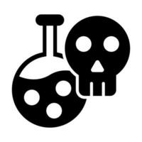 Poison Glyph Icon Design vector