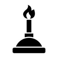 Bunsen Burner Glyph Icon Design vector