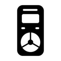 Dosimeter Glyph Icon Design vector