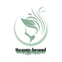 Beauty logo minimalist design illustration, brand identity emblem vector