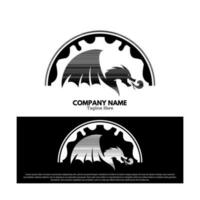 continuar logo vector diseño ilustración, animal logos concepto