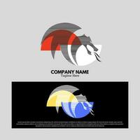 Dragon logo vector design illustration, animal logos concept