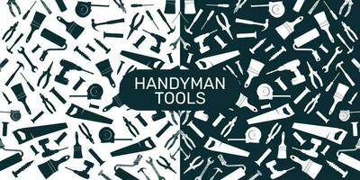 handyman tool vector background with light and dark variations