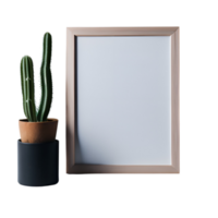 Isolated White Canvas with a Minimalist White Border, White frame canvas mockup , Empty Frames, Blank frames for home interior decor mockup png