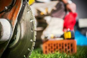 Concrete Cutter Closeup photo