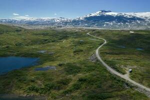 noruego saltfjellet-svartisen nacional parque camper empollando foto