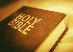 Reading the Holy Bible photo