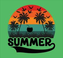 diseño de camiseta de verano vector