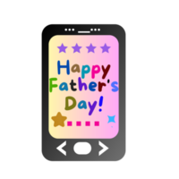 Happy fathers day wishes clipart , Phone with wishes element  clipart, Illustration, Phones, artistic elements, creative graphics, Mobile phones elements png