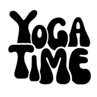 yoga temps texte, caractères une inscription, yoga clipart sur transparent arrière-plan, yoga temps typographie, yoga temps numérique art, yoga temps calligraphie png