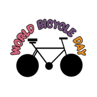 mundo bicicleta dia texto, letras inscrição, bicicleta clipart, bicicleta gráficos em transparente fundo, bicicleta tipografia, digital arte, caligrafia png