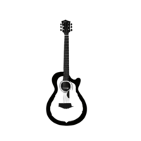 guitarra Preto esboço em transparente fundo, guitarra gráficos, guitarra digital arte png