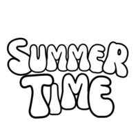 zomer tijd tekst, zomer kalligrafie, zomer tijd belettering inscriptie, zomer tijd clip art Aan transparant achtergrond, zomer digitaal kunst, zomer clip art png