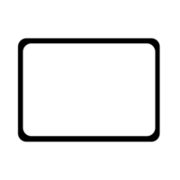 blank tablet element on transparent background, black border rectangle shape clipart, empty tablet designs png