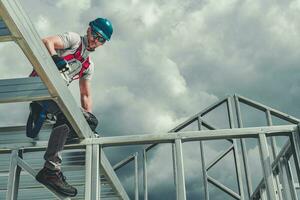 Safety Hard Hat and Harness photo