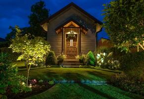 Illuminated Rustic Garden Shed photo