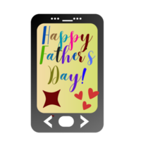 Happy fathers day wishes clipart, Phone with wishes element  clipart, Illustration, Phones, artistic elements, creative graphics, Mobile phones elements png