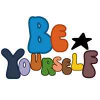 Be Yourself  Text, calligraphy clipart, Typography, digital art, graphics on transparent background, motivational words, positive mindset, inspirational quotes, motivational artwork png