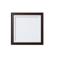 white blank frame with brown border mockup, Empty blank frame mockup, blank picture frame template, frame mockup on transparent background,  minimalistic frame clipart png