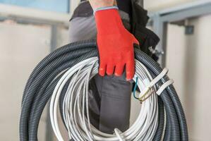 Electrician with Cables photo