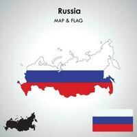 Flag map of russia Royalty Free Vector Image - VectorStock