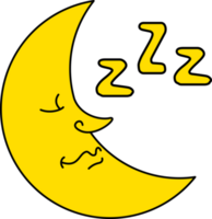 dormido Luna ilustración png